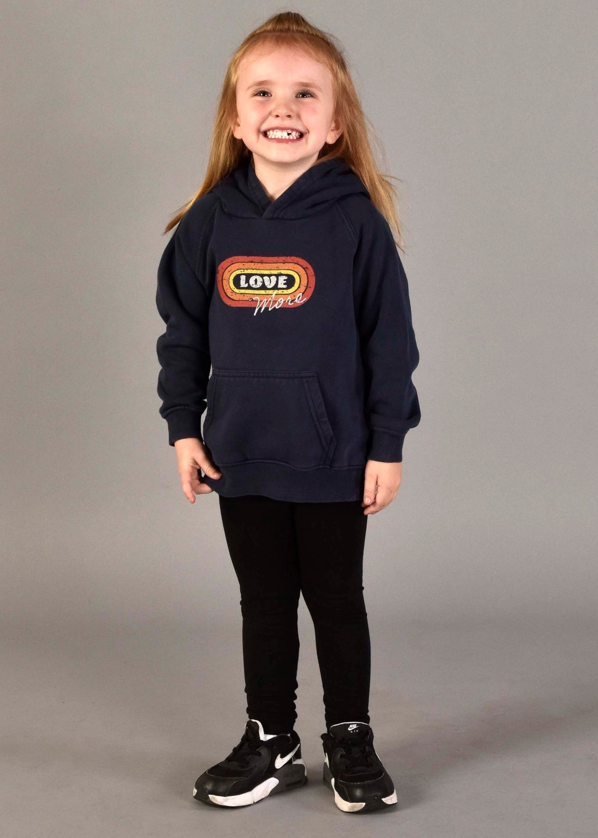 Retro Love More Mini Organic Hoodie