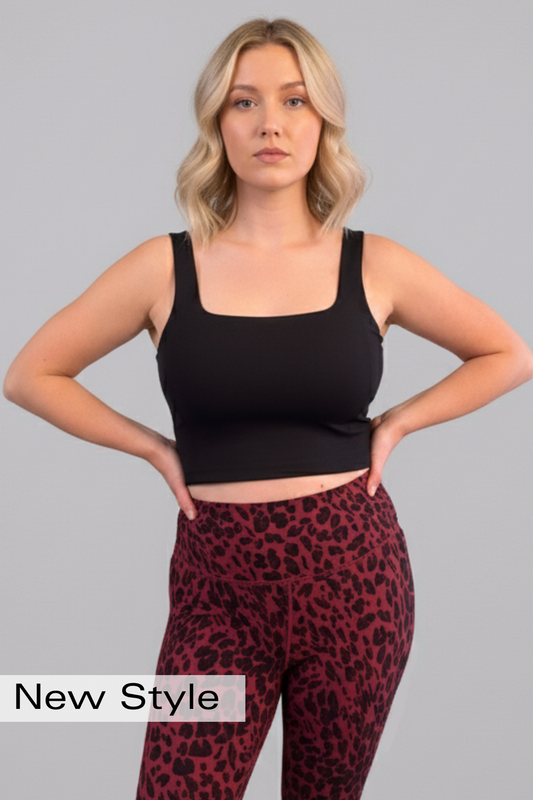 Bardot Recycled Core Compression Sports Tank in Matte Black