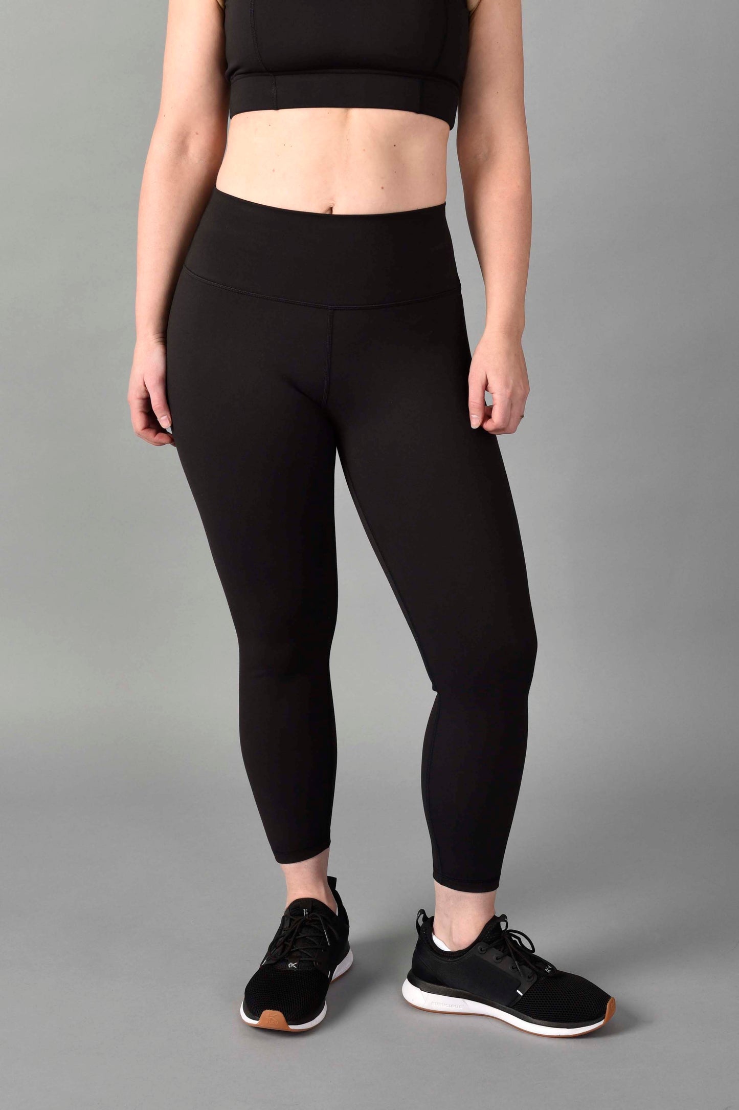 High Rise Recycled Core Compression 3/4 Legging in Matte Black