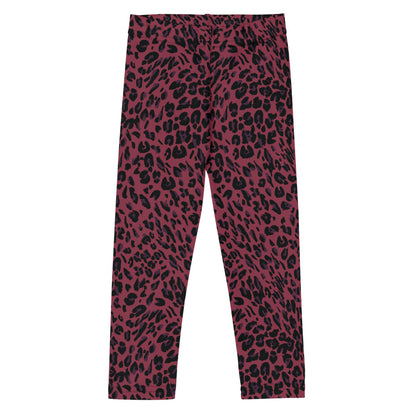 Mini Leggings in Red Velvet Leopard