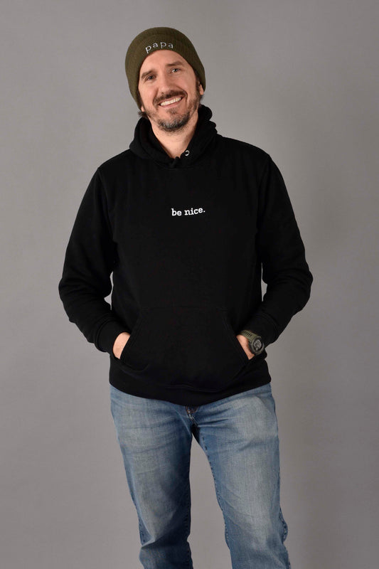 Be Nice Embroidered Eco Hoodie