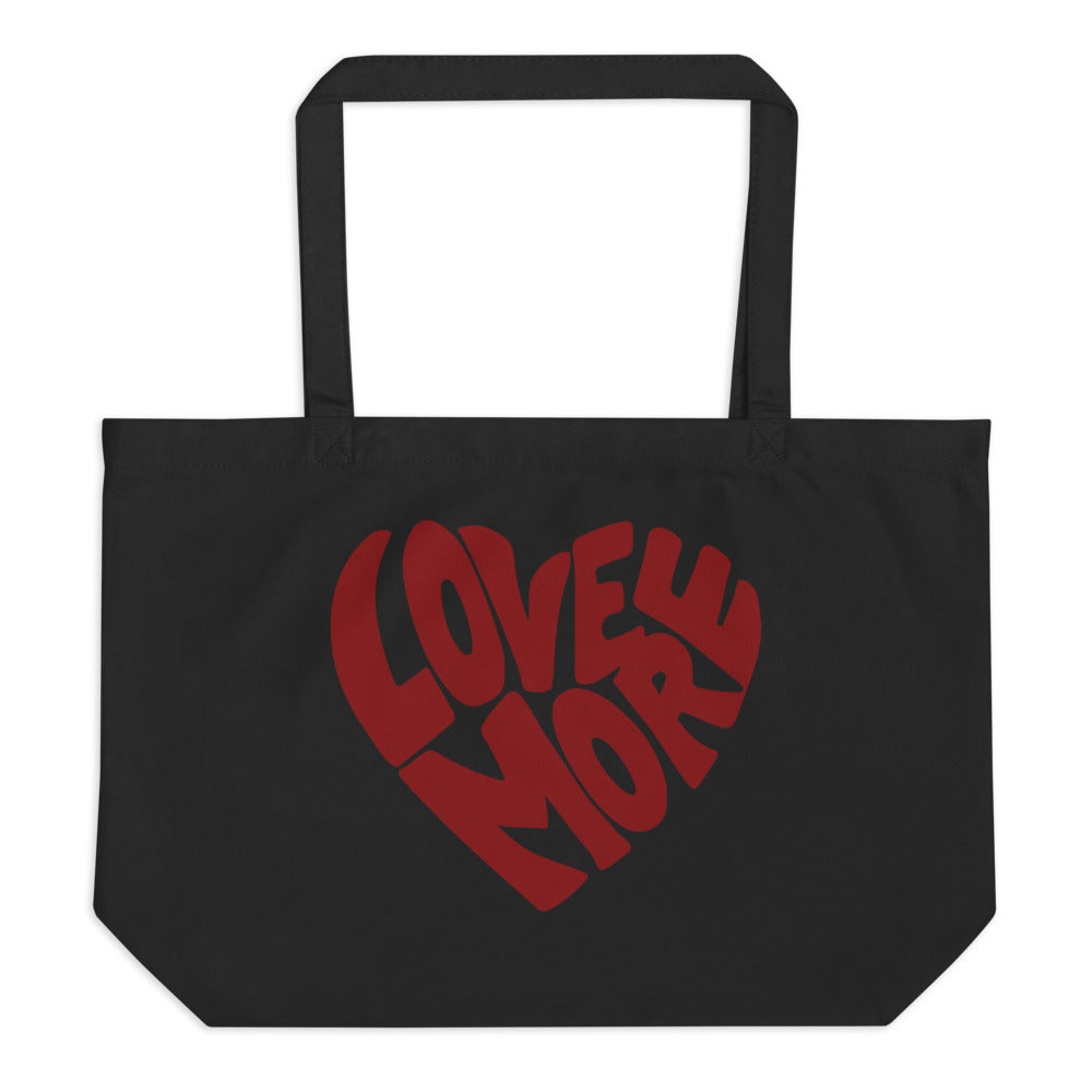 Love More Large Eco Tote Bag