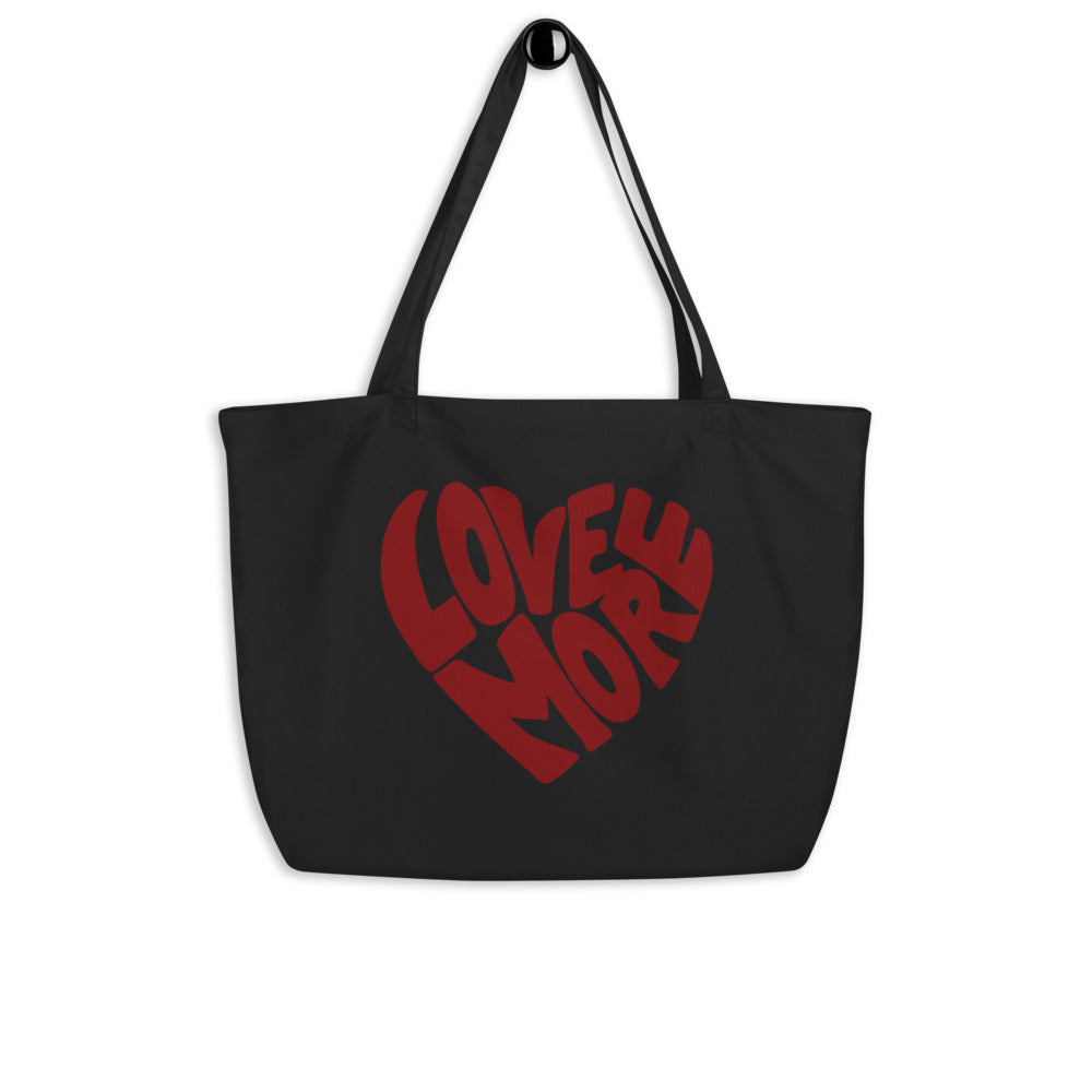 Love More Large Eco Tote Bag