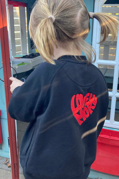 Love More Mini Organic Bomber Jacket