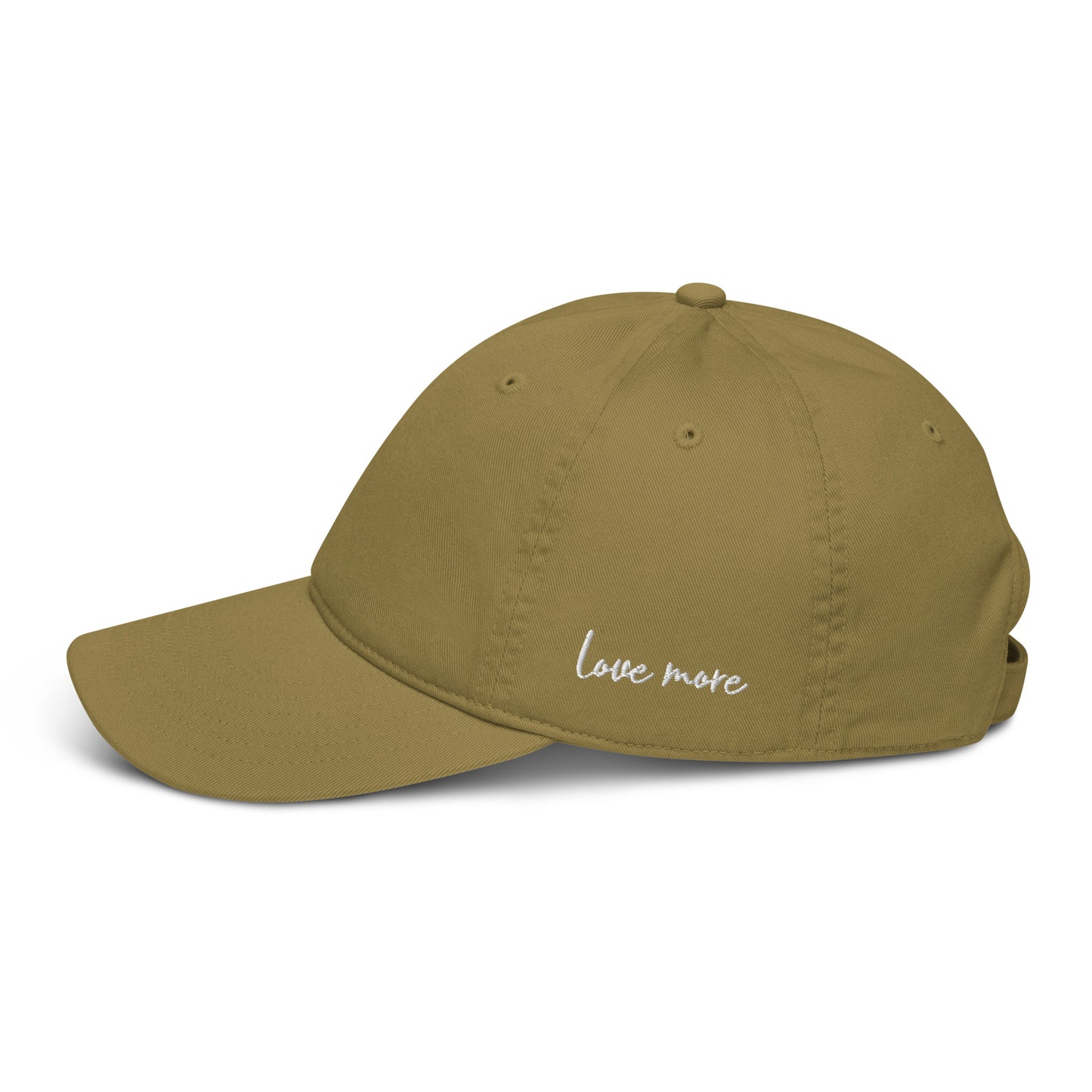 Love More Script Organic Dad Hat